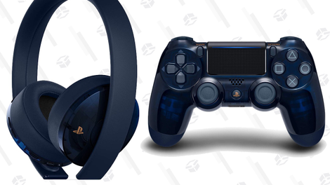 PS4 Gold Headset - 500 Million Limited Edition Translucent Blue | $100 | AmazonDualShock 4 500 Million Edition Translucent Blue | $65 | Amazon